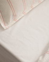 100% Cotton Washed Waffle King Size Duvet Cover Set - Striped