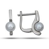 Pearl Lever-back Earrings - Sterling Silver Elegant Drop Design