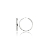 Sterling Silver Hoop Earrings - Classic Polished Minimalist