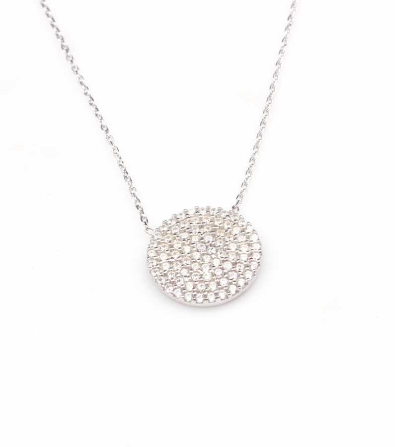 Professional 925 Sterling Silver Circle Necklace