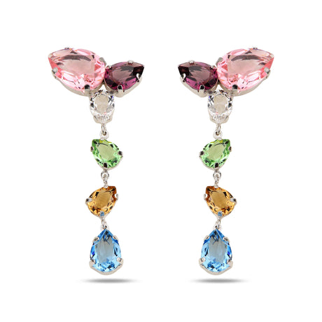 Swarovski Crystal Pear Drop Dangle Earrings - Elegant Shine