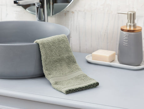 Crochet Trim Hand Towel - Soft Absorbent Cotton for Bathroom