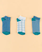 Women's Coquelicot Floral 3-Pack No-Show Anklet Socks