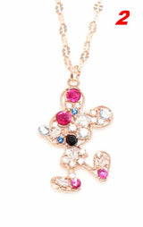 Premium Sterling Silver Cute Figure Necklace Pink