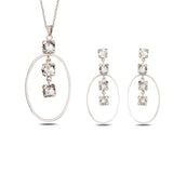 Sterling Silver Infinity Swarovski Crystal Set - Elegant & Chic