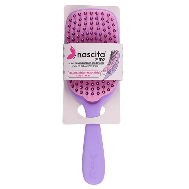 Easy Clean Detangling Hair Brush - Purple - TryAladdin