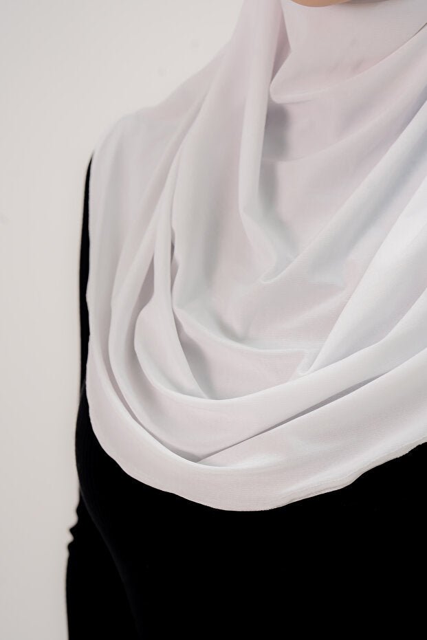 Easy - Wear Pleated Hijab Shawl Set - 2 Pieces, 50cm - TryAladdin