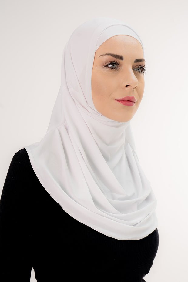 Easy - Wear Pleated Hijab Shawl Set - 2 Pieces, 50cm - TryAladdin
