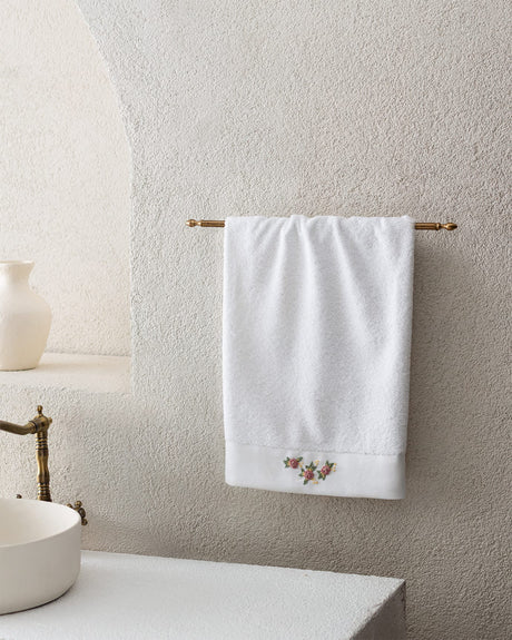 Dorothy Embroidered 100% Cotton Face Towel - Ultra Soft & Absorbent