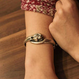 925 Sterling Silver Panther Head Bracelet - Sculptural & Bold Statement