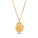 Sterling Silver Leaf Charm Necklace - Delicate Nature Design