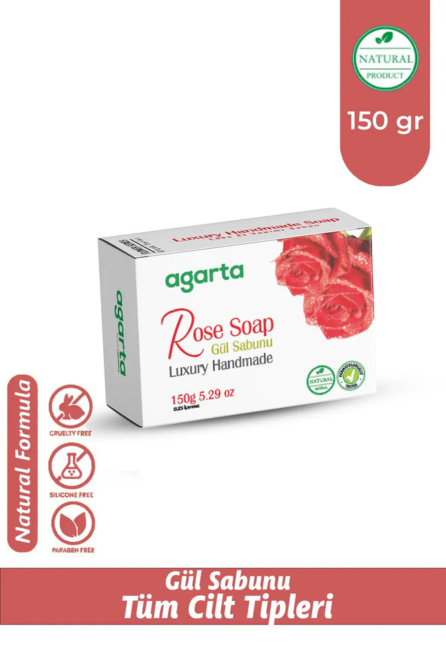Natural Rose Bar Soap, 150g