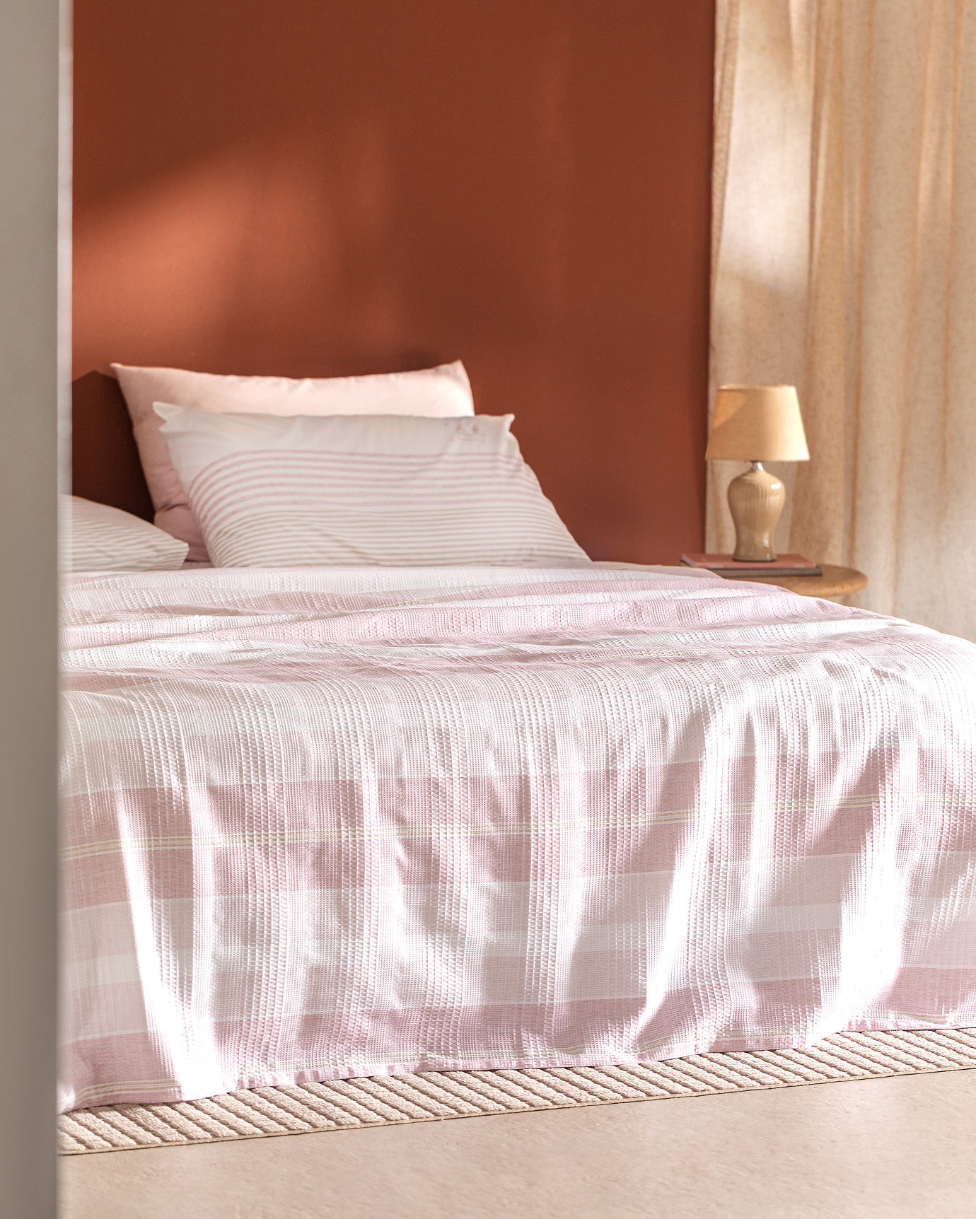 Double Size Ecocell Printed Pique Bedding Set