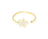 Premium 925 Sterling Silver Tiny Star Stone Ring Yellow