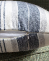 Housse de Coussin Premium en Mélange Polyamide-Acrylique - Style Gris & Indigo