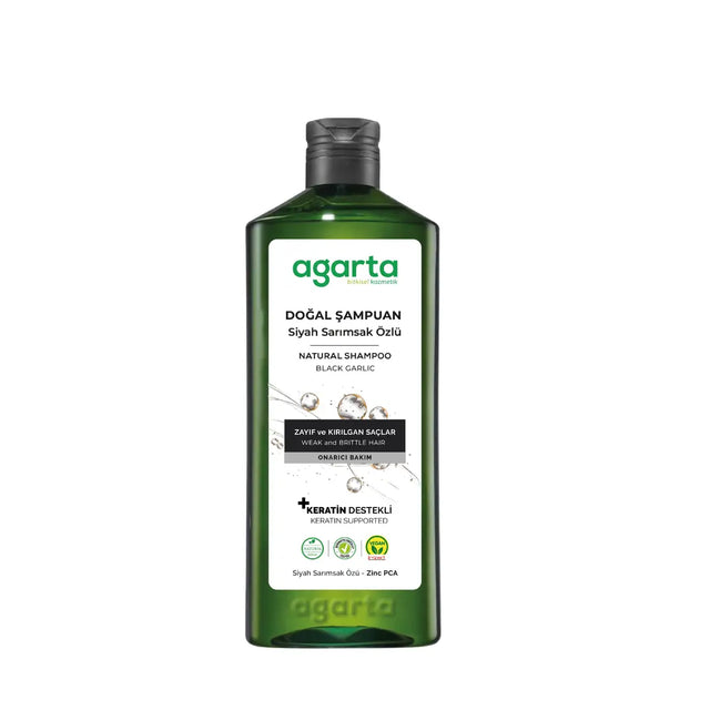 Hair Strengthening Shampoo - Black Garlic & Keratin for Volume & Repair