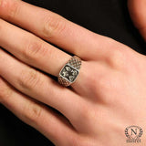 925 Sterling Silver Poker Symbol Ring - Game-Inspired Design
