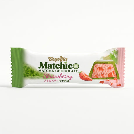 Premium Matcha Chocolate Bar Strawberry Filling