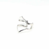 Sterling Silver Zigzag Ring - Adjustable, Minimalist Design