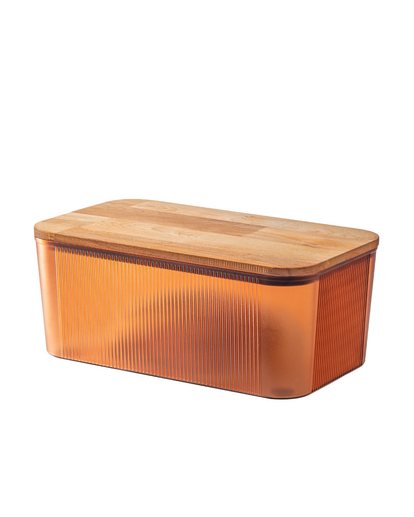 Bread Box with Wooden Lid - Kitchen Countertop Food Storage