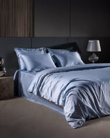 100% Cotton Sateen Double Duvet Cover Set - Striped, 300 TC