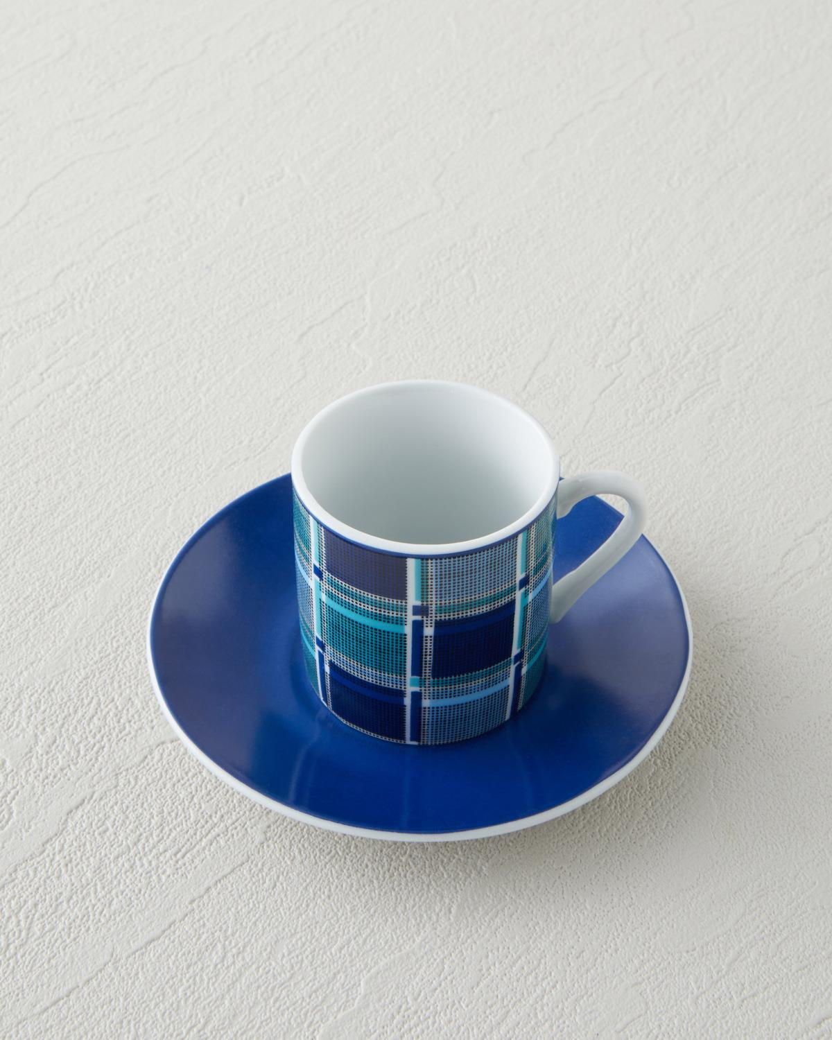 Professional Porcelain Turkish Coffee Cup Set 4 Piece Blue