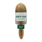 Eco - Friendly Bamboo Cushion Hair Brush for Detangling & Styling - TryAladdin