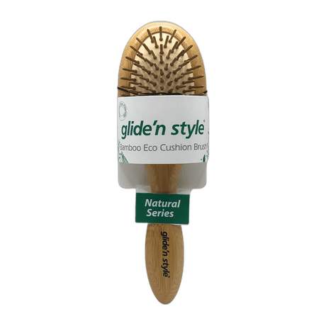 Eco - Friendly Bamboo Cushion Hair Brush for Detangling & Styling - TryAladdin
