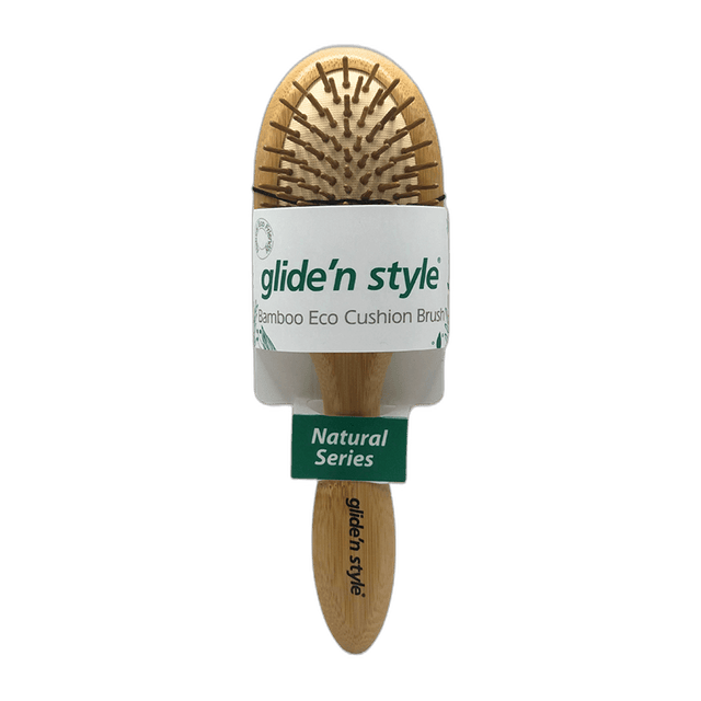 Eco - Friendly Bamboo Cushion Hair Brush for Detangling & Styling - TryAladdin