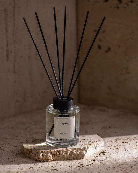 Elegant Black Aroma Reed Diffuser for Home - 100 ml