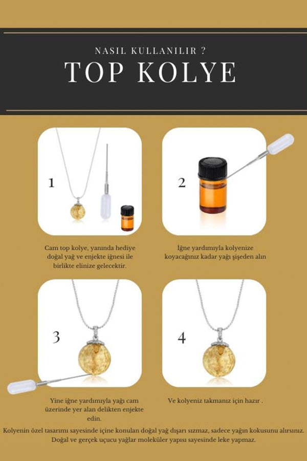 Light Pink Glass Ball Necklace - Elegant Aroma Diffuser Pendant