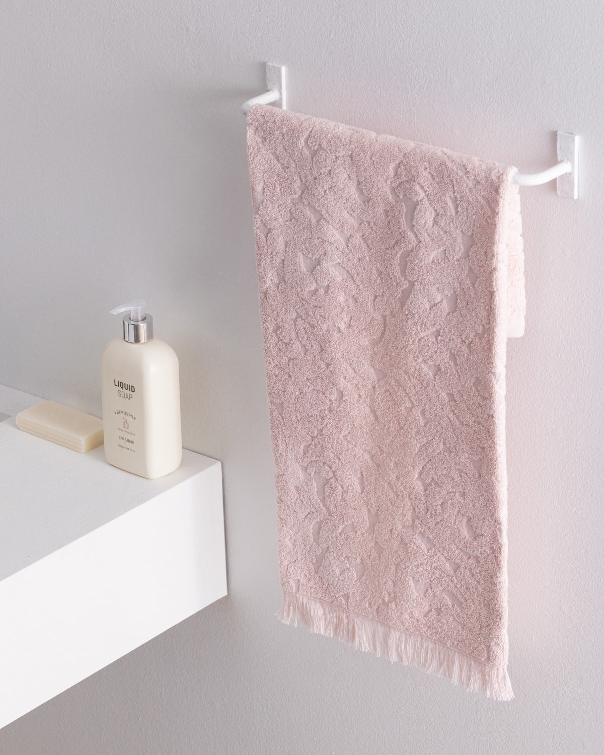 100% Cotton Face Towel - Soft, Absorbent & Quick-Dry Powder Pink
