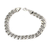 925 Sterling Silver Curb Chain Bracelet - Polished Gourmet Link