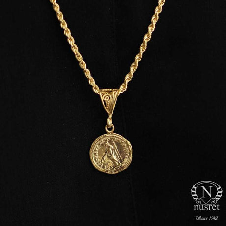 Premium Sterling Silver Publius Helvius Medallion Necklace