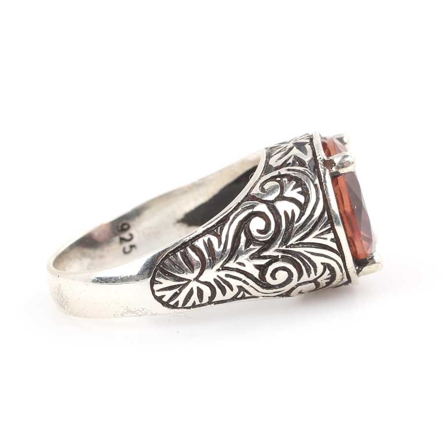 Bague pour homme en argent sterling 925 avec zultanite - Pierre précieuse captivante