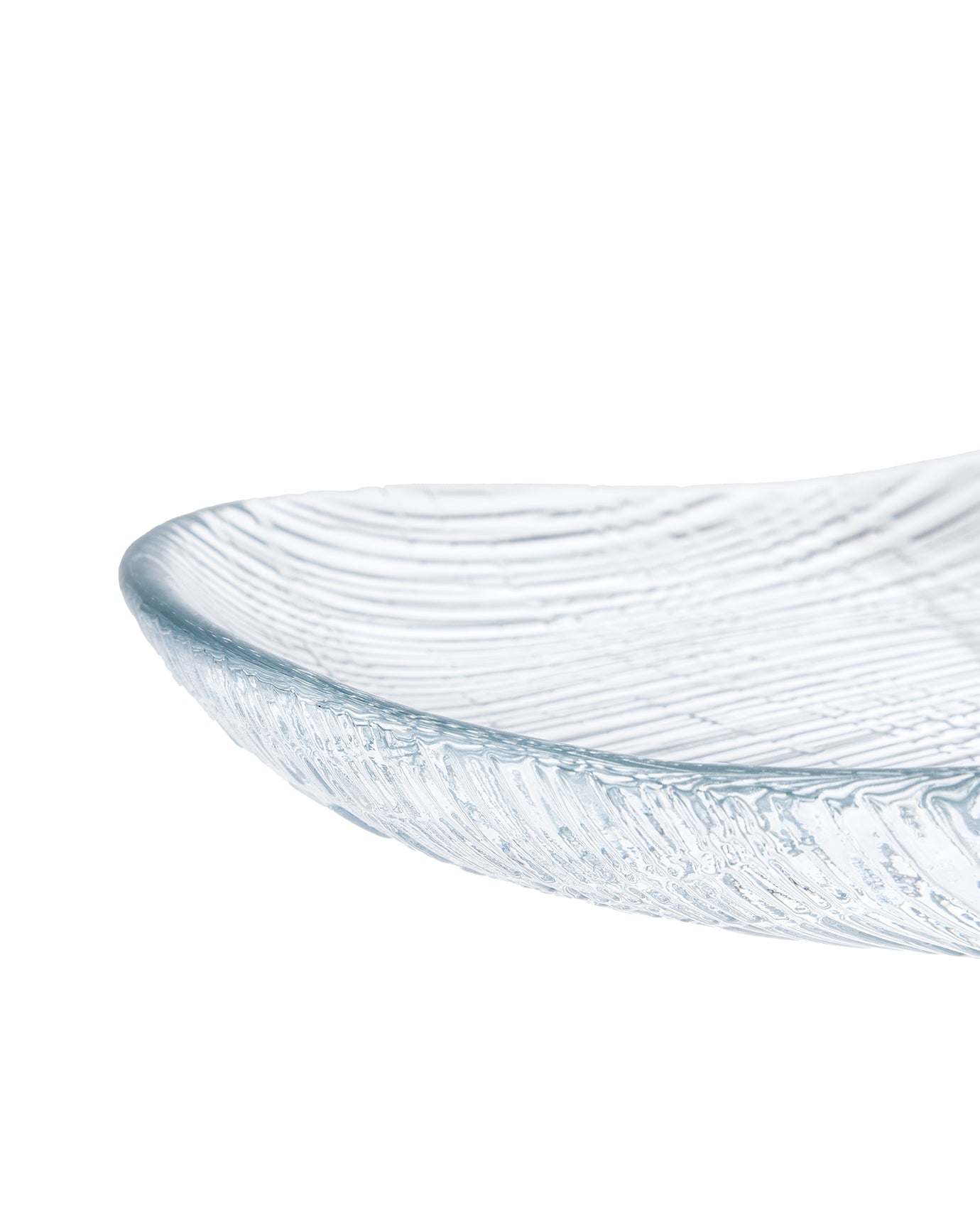 Clear Glass Oval Serving Platter - Modern Tableware Design