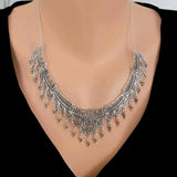 Sterling Silver Filigree Necklace - Traditional Cylindrical Design