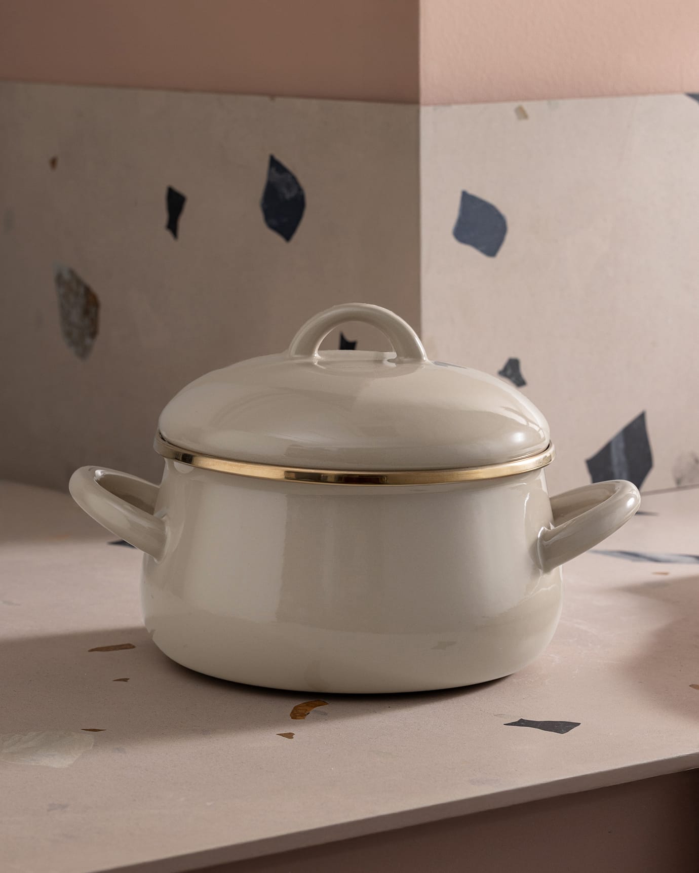 16 cm Beige Cooking Pot
