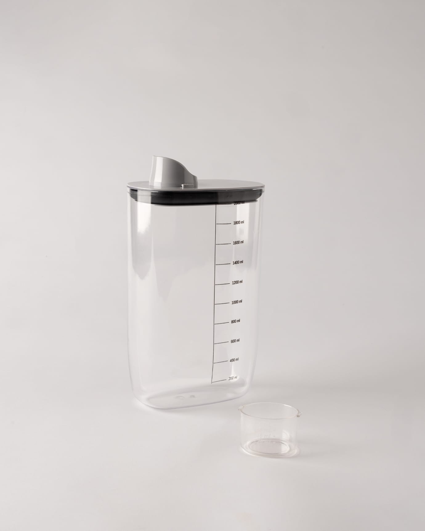 Boîte de Conservation Alimentaire Hermétique - Gris Doux - Boîte de Cuisine 2100 ml