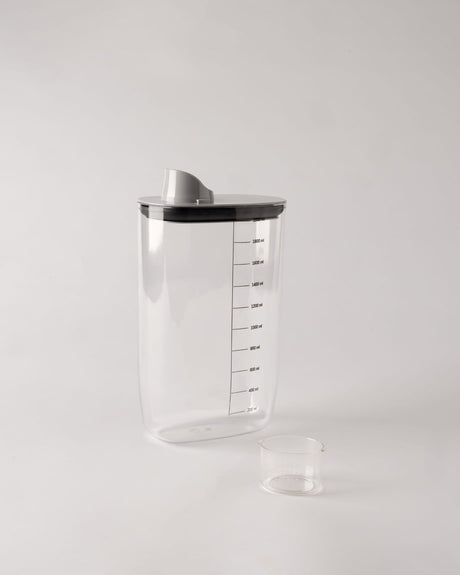 Airtight Food Storage Container - Soft Grey - 2100 ml Kitchen Canister