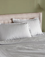 King Size 100% Cotton Dobby Weave Bedding Set - Light Grey
