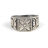 Bague florale en argent sterling - Design élégant de fleur épanouie