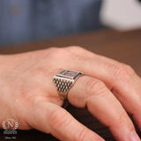 925 Sterling Silver Lion Symbol Ring - Handcrafted & Stoneless