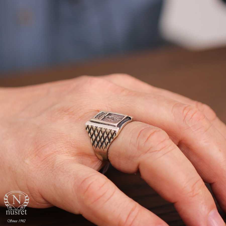 925 Sterling Silver Lion Symbol Ring - Handcrafted & Stoneless