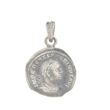 Premium 925 Sterling Silver Ancient Roman Caesar Medallion Pendant