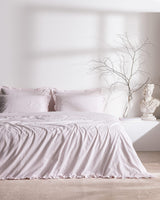 100% Cotton Ruffled Double Duvet Cover Set - Soft & Luxurious