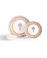 New Bone Porcelain 2-Person Dinner Set - Vibrant & Colorful