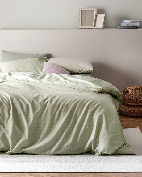 Odette Printed 100% Cotton Ranforce Family Size Duvet Cover Set