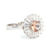 925 Sterling Silver Zultanite Ring with Zircon Baguette Sides