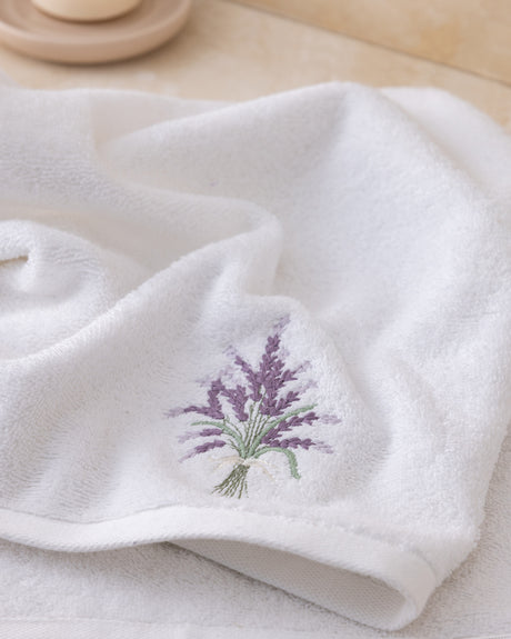 100% Cotton Face Towel - Embroidered Delor Design